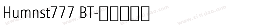 Humnst777 BT字体转换